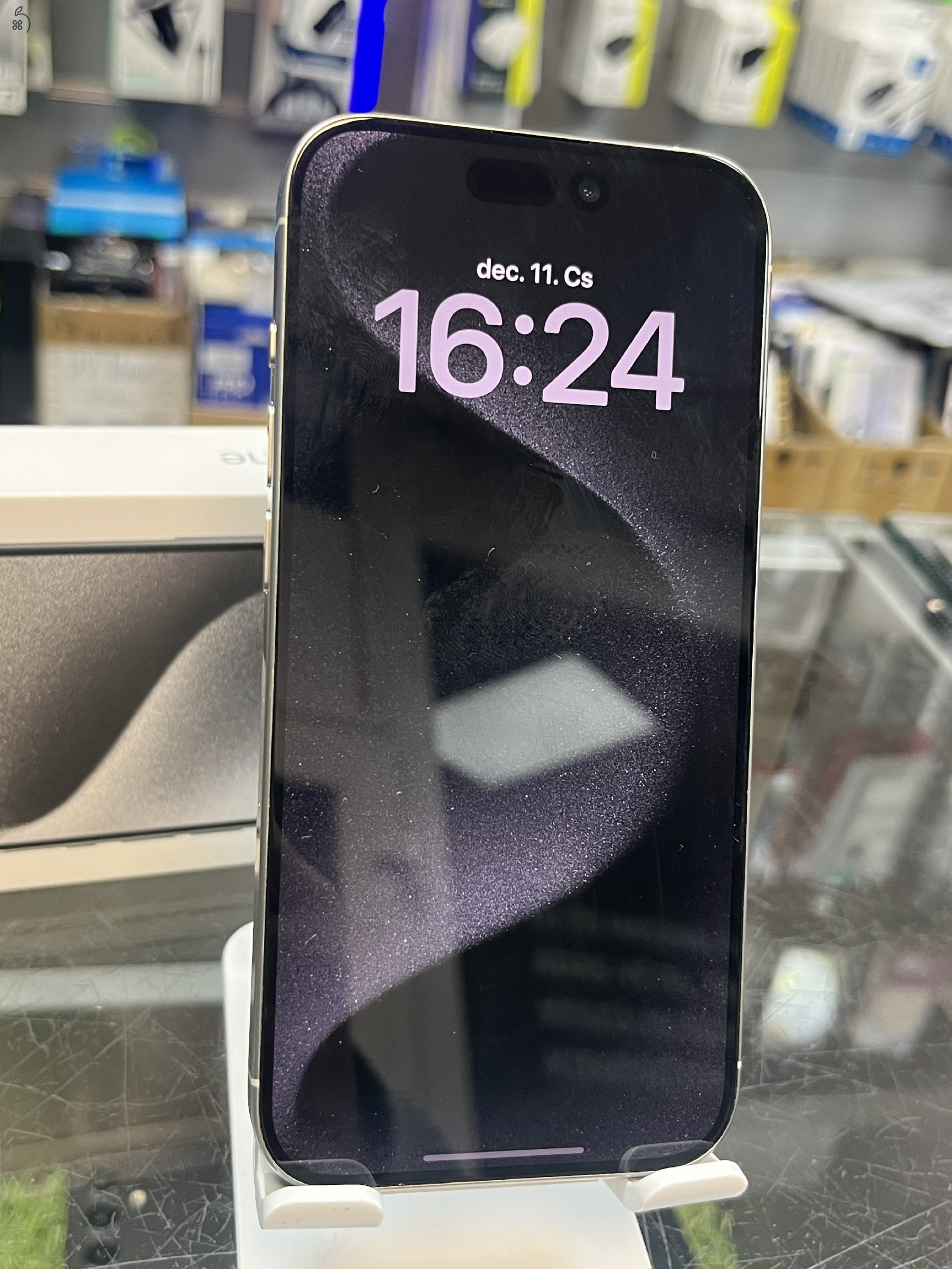 IPHONE 15 PRO 128GB NAGYON SZÉP ÁLLAPOT, GARANCIÁVAL, ÜZLETBŐL, BESZÁMITÁS