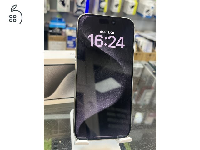 IPHONE 15 PRO 128GB NAGYON SZÉP ÁLLAPOT, GARANCIÁVAL, ÜZLETBŐL, BESZÁMITÁS