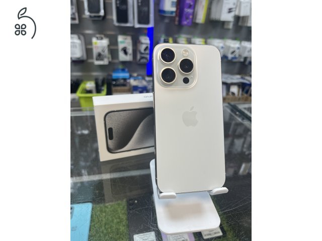 IPHONE 15 PRO 128GB NAGYON SZÉP ÁLLAPOT, GARANCIÁVAL, ÜZLETBŐL, BESZÁMITÁS