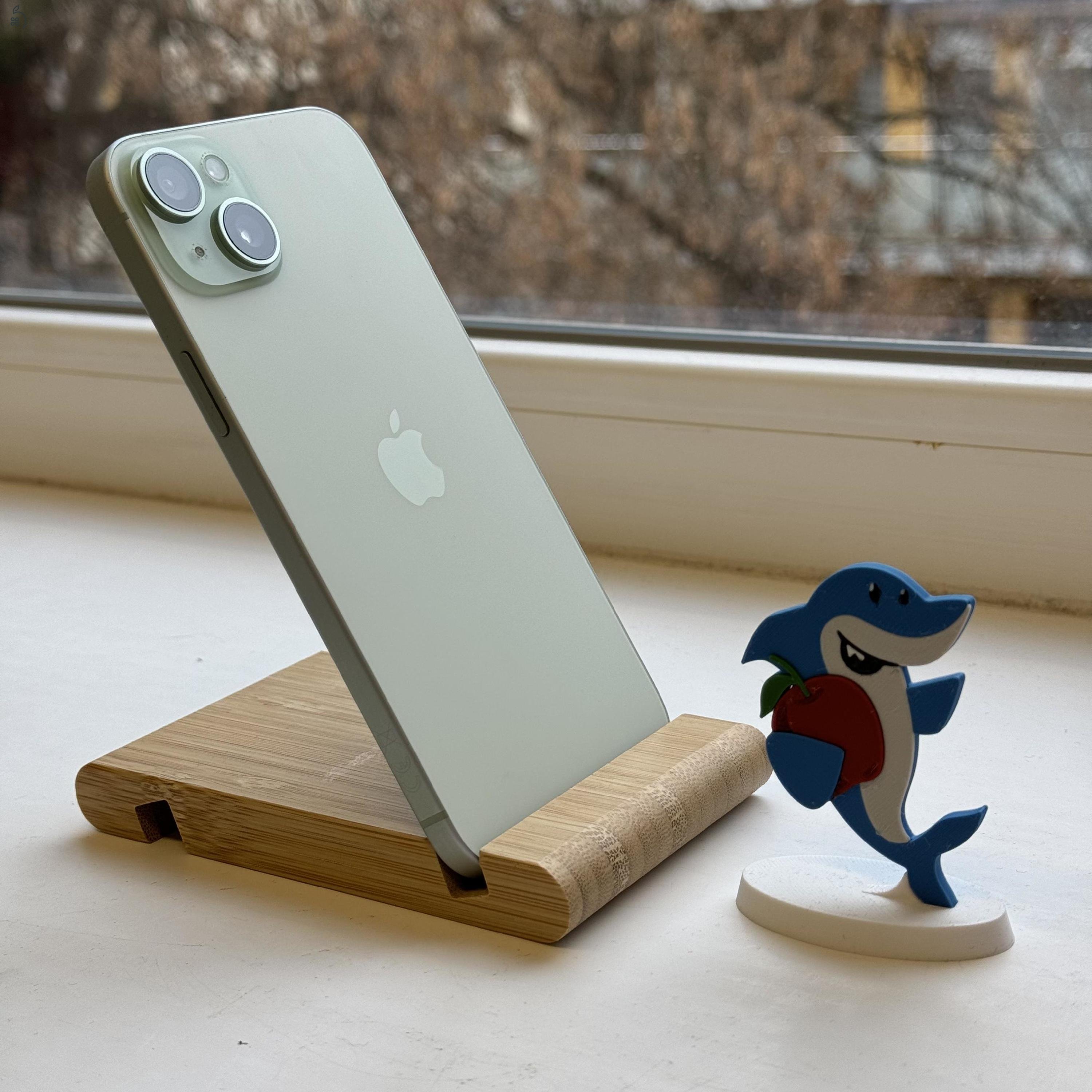 HIBÁTLAN iPhone 15 Plus 256GB Green-1 ÉV GARANCIA - Kártyafüggetlen, MS4264, 92% Akksi