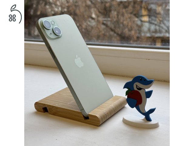 HIBÁTLAN iPhone 15 Plus 256GB Green-1 ÉV GARANCIA - Kártyafüggetlen, MS4264, 92% Akksi