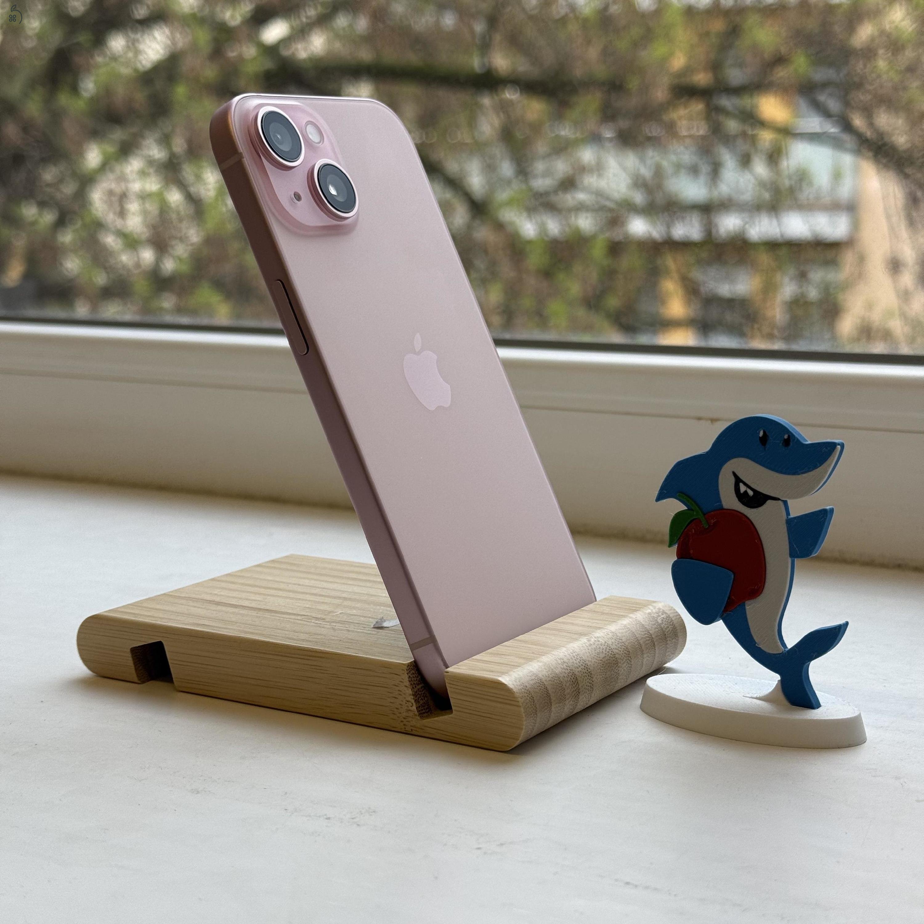 HIBÁTLAN iPhone 15 128GB Pink-1 ÉV GARANCIA - Kártyafüggetlen, MS4113