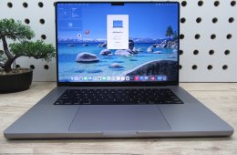 Apple MacBook Pro 16” (2021, M1 Max) – Liquid Retina XDR + ProMotion 120 Hz, akár 21 óra – 64 GB RAM – 1 TB SSD – Használt, szép állapot – 252 ciklus / 91% akku – 3 hónap garancia