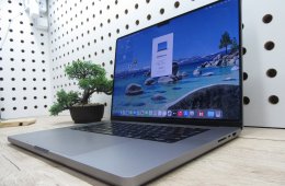 Apple MacBook Pro 16” (2021, M1 Max) – Liquid Retina XDR + ProMotion 120 Hz, akár 21 óra – 64 GB RAM – 1 TB SSD – Használt, szép állapot – 252 ciklus / 91% akku – 3 hónap garancia