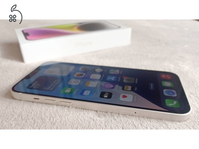 Apple iPhone 14 Plus, Starlight, 128Gb, karcmentes, független, új állapotú, 91%