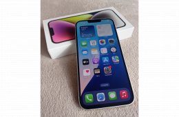Apple iPhone 14 Plus, Starlight, 128Gb, karcmentes, független, új állapotú, 91%