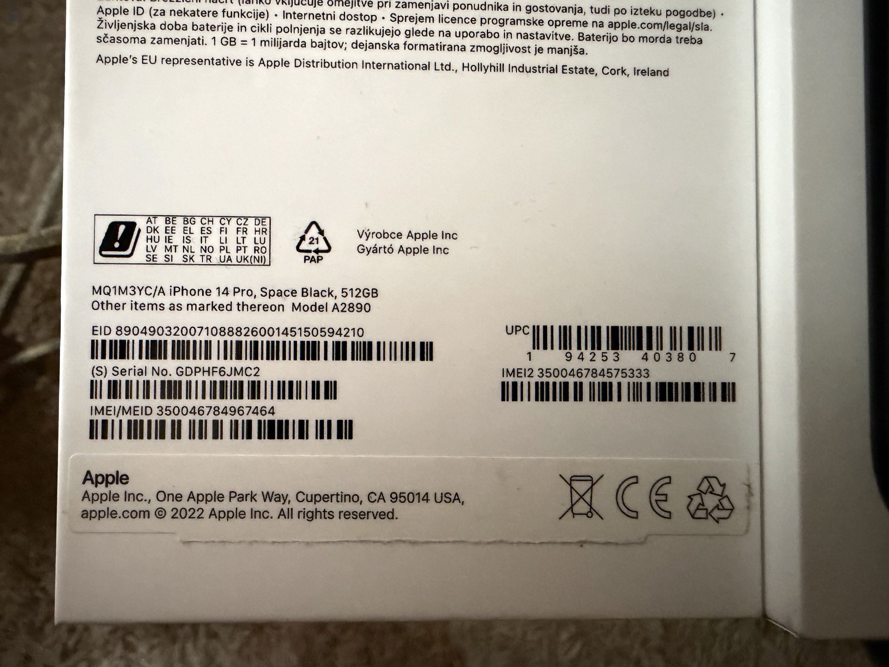 iPhone 14 PRO / 512GB / 10 hó garancia