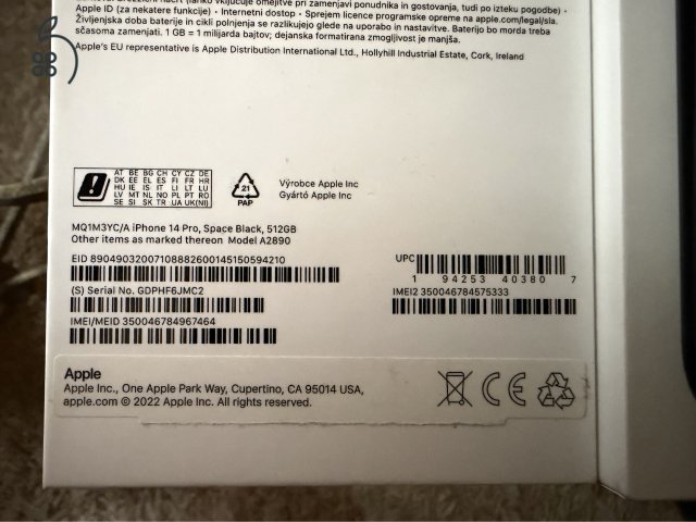 iPhone 14 PRO / 512GB / 10 hó garancia