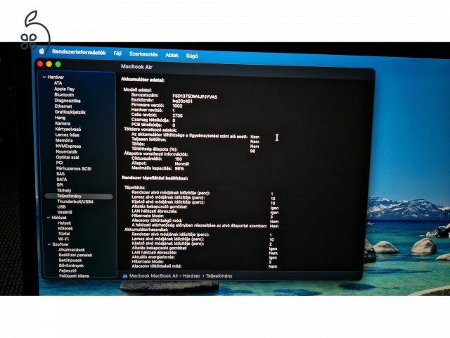 Hibátlan állapotú Macbook Air M1 eredeti dobozban - 256GB SSD 8GB RAM