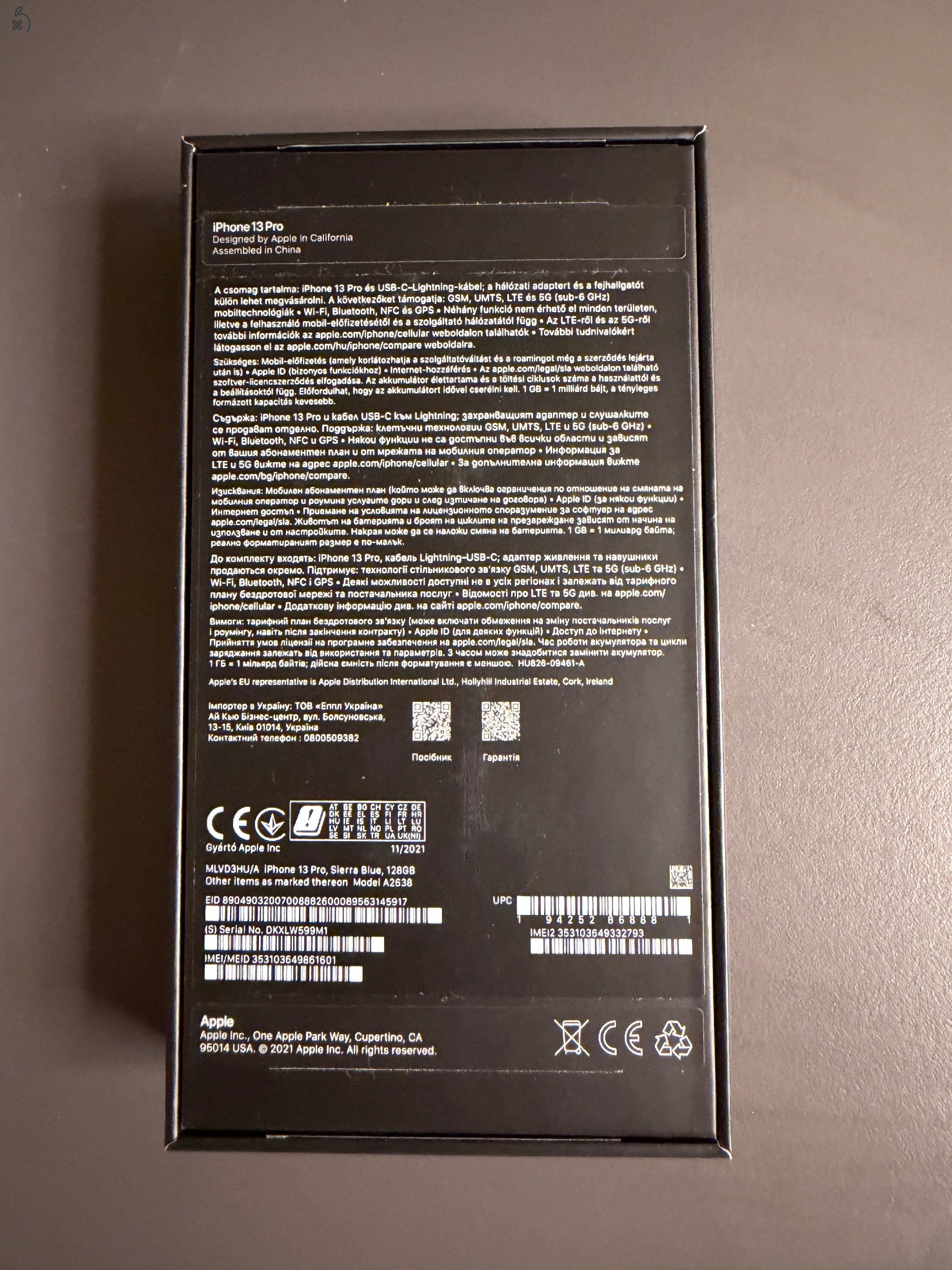 Eladó megkímélt állapotú iPhone 13 Pro Sierra Blue