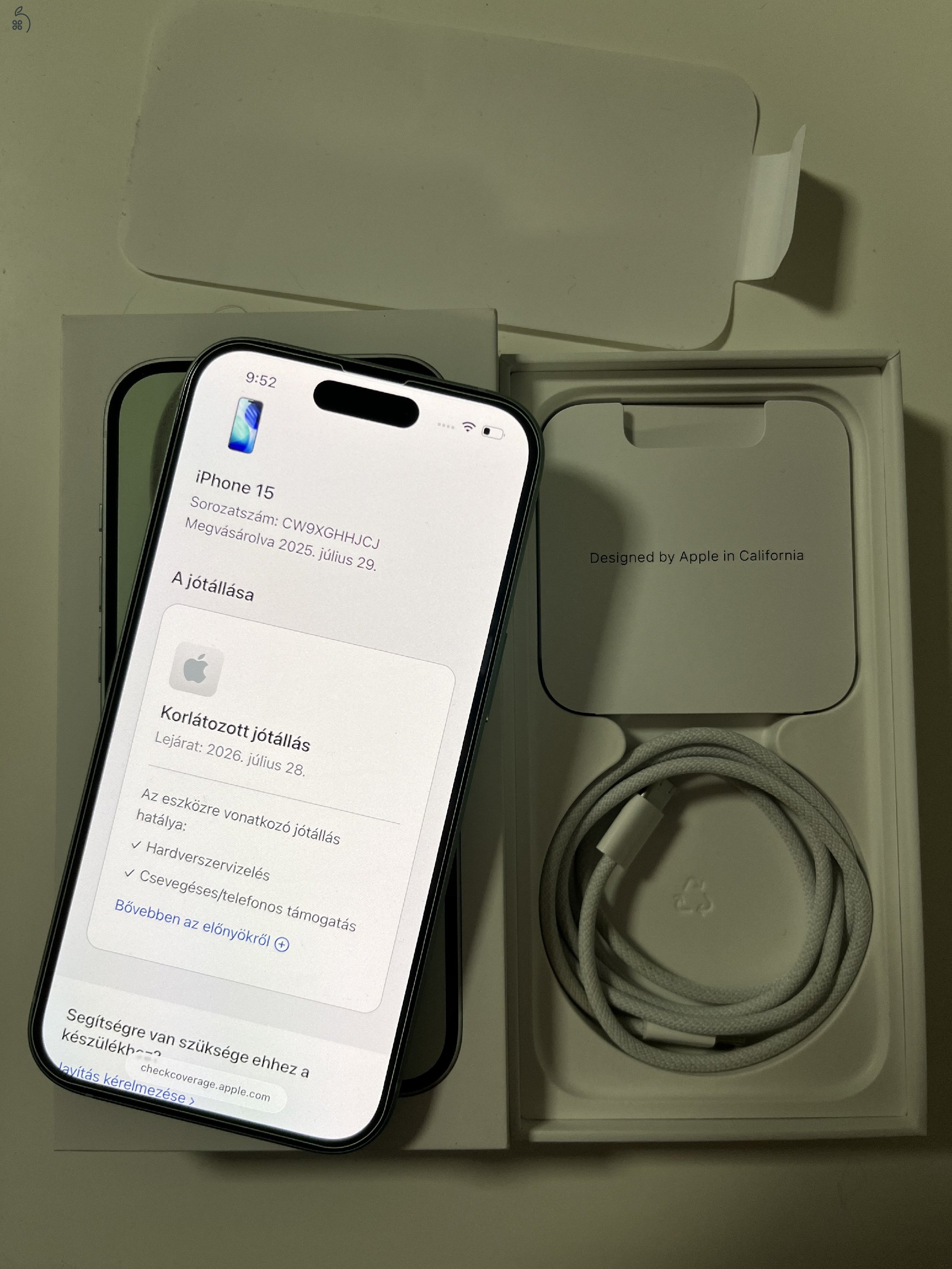 iPhone 15 128GB Apple garancia! Akku 100%!