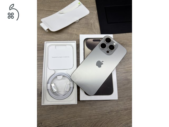 Iphone 15 pro 256 gb natúr titán hibátlan telefon eladó
