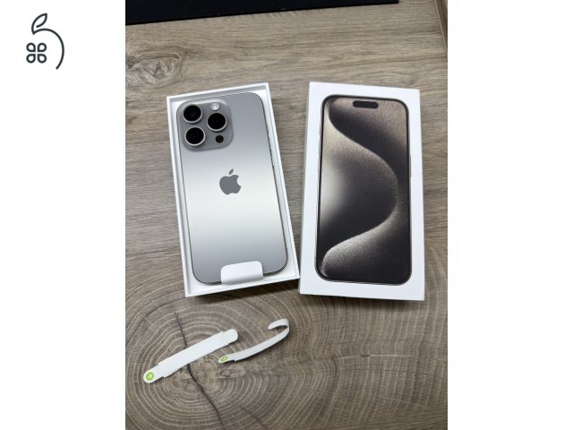 Iphone 15 pro 256 gb natúr titán hibátlan telefon eladó