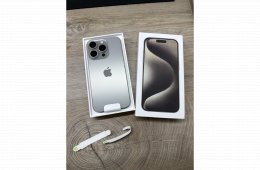 Iphone 15 pro 256 gb natúr titán hibátlan telefon eladó