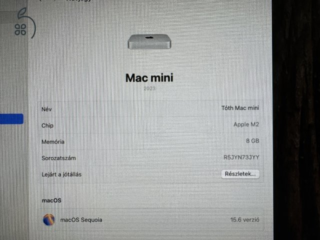 Mac Mini M2 -  8 mag CPU / 10 mag GPU / 8GB / 256 GB
