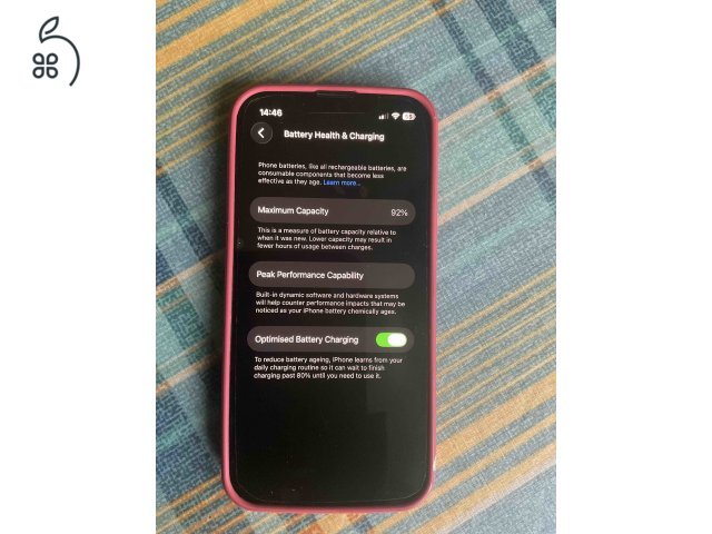 iPhone 13 mini, 128 GB, 92% akku, kártyafüggetlen