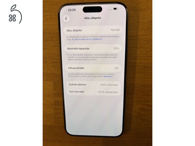 iPhone 15 Pro max Újszerű