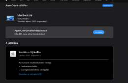 MacBook Air M4 gyári garanciális