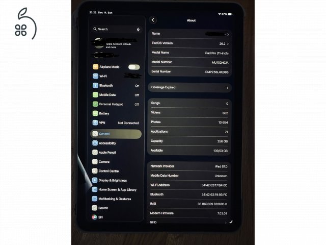 Ipad Pro 11 inch 2018 256Gb ezust