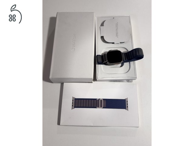 Apple Watch Ultra 2 GPS + Cellular, 49 mm-es titántok, kék Alpesi pánt - L