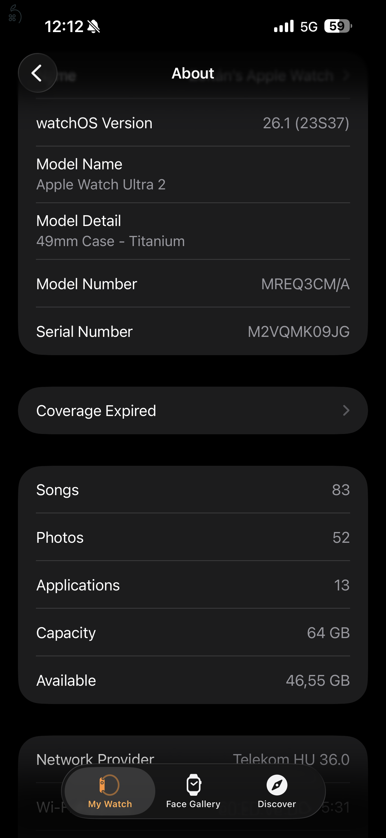 Apple Watch Ultra 2 GPS + Cellular, 49 mm-es titántok, kék Alpesi pánt - L