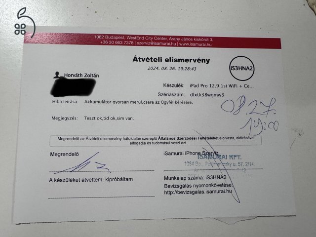 iPad Pro 12.9 1st WiFi + Cellular ÚJ AKKSI!!