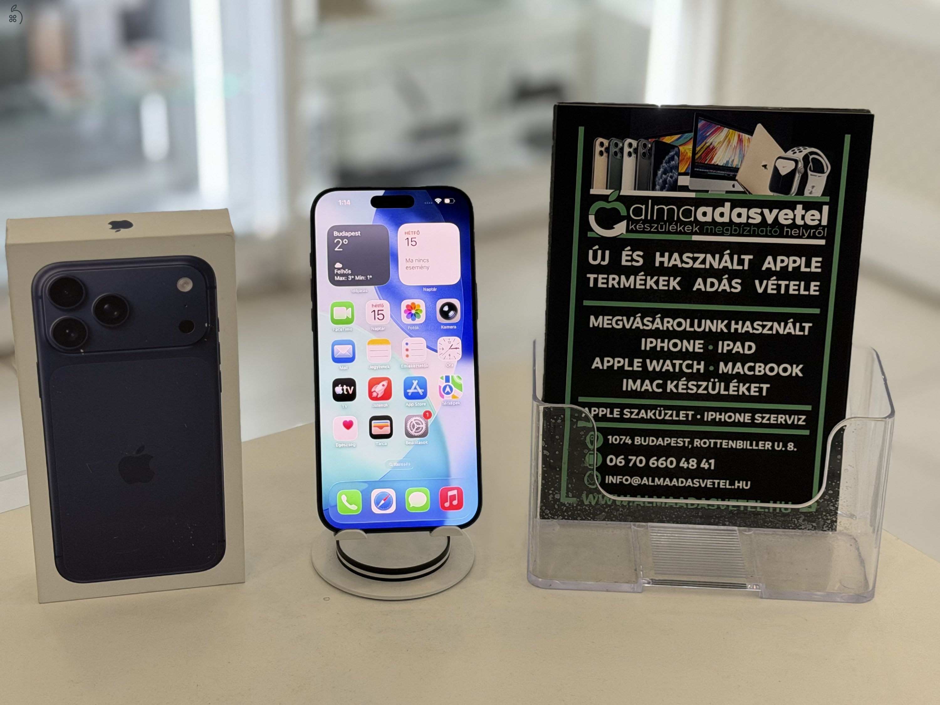 iPhone 17 Pro Max 2TB Független Hibátlan/2028.10.09.Gar./Akku 100%/p4637