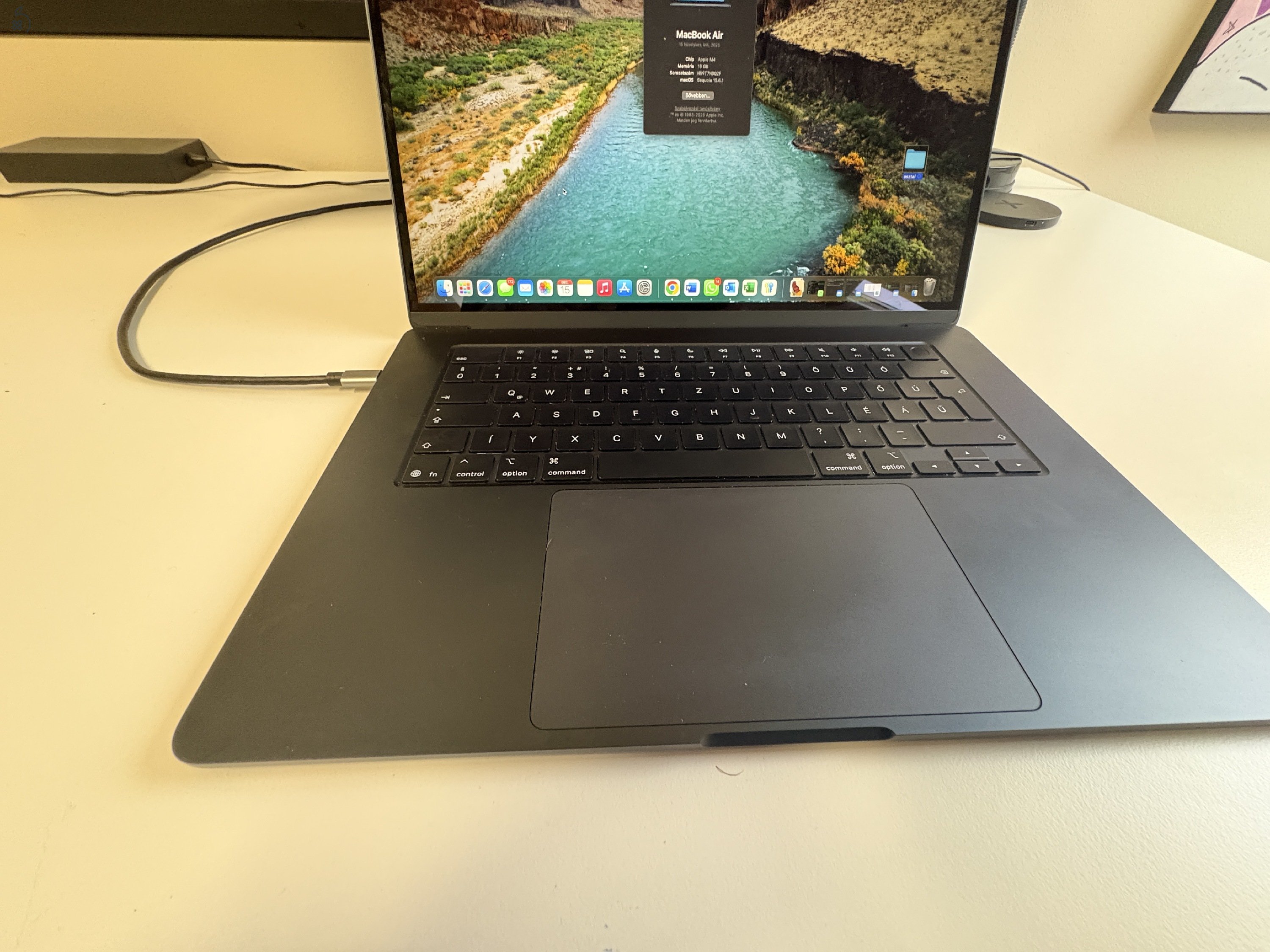 Eladó MacBook Air 15” M4 – 16 GB RAM / 512 GB 