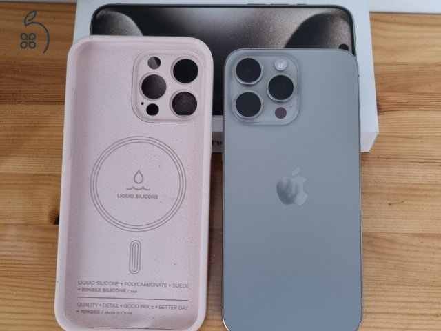 iPhone 15 Pro Max Natural Titanium 256GB független, szép állpotú