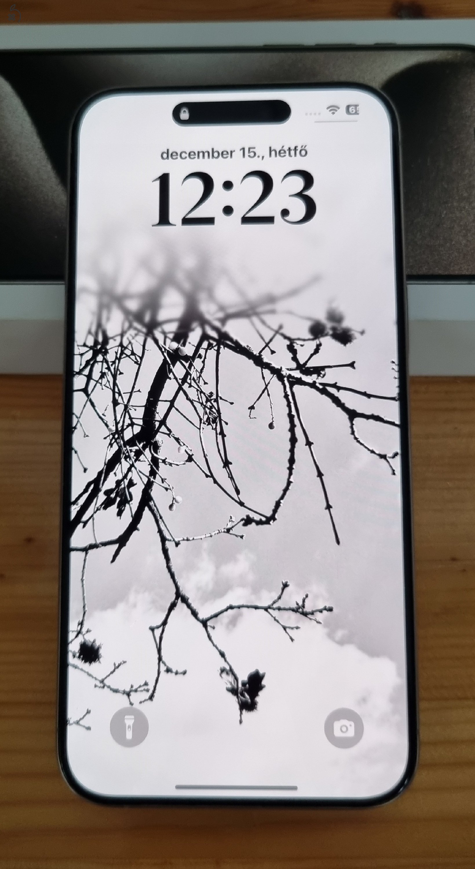 iPhone 15 Pro Max Natural Titanium 256GB független, szép állpotú