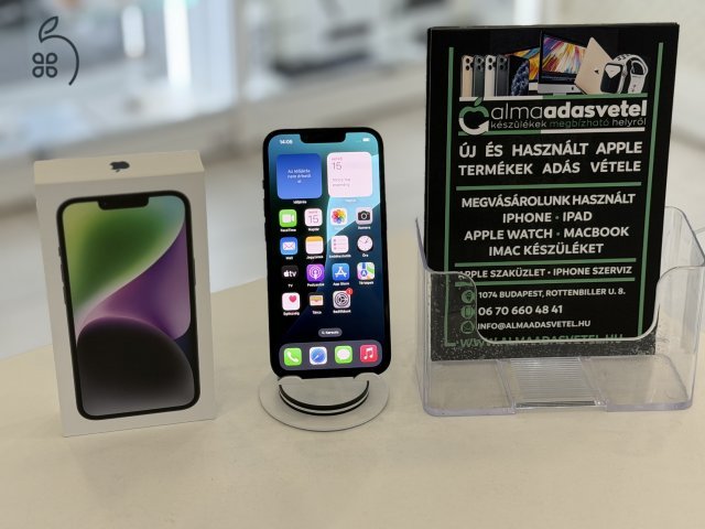 iPhone 14 128GB Független Használt/1-3 hónap gar./Akku 88%/p4640