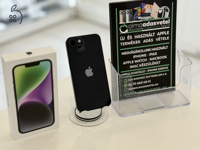 iPhone 14 128GB Független Használt/1-3 hónap gar./Akku 88%/p4640