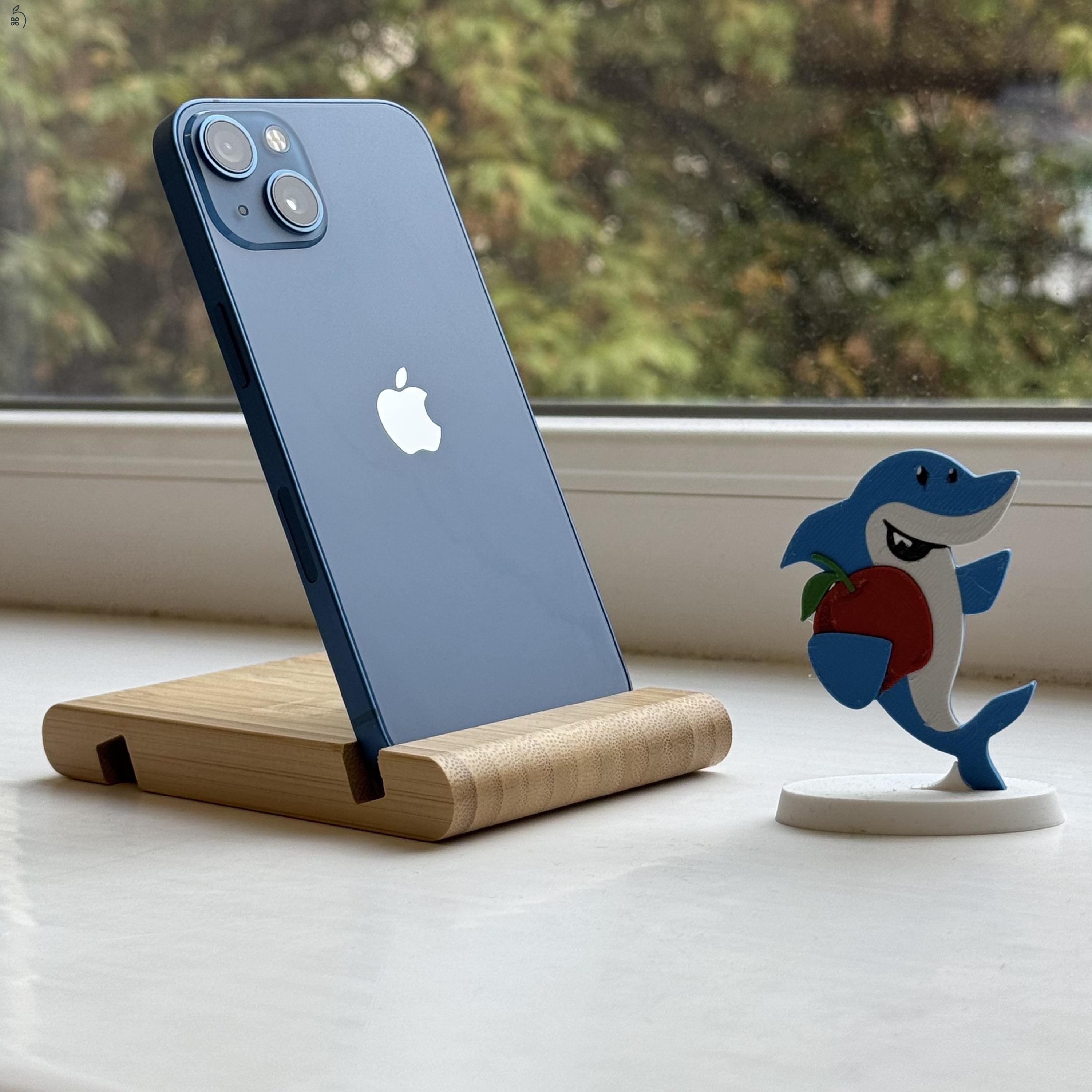 HIBÁTLAN iPhone 13 128GB  Blue -1 ÉV GARANCIA - Kártyafüggetlen, MS4245, 100% Akksi