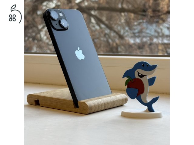 GYÖNYÖRŰ iPhone 14 128GB Midnight -1 ÉV GARANCIA - Kártyafüggetlen, MS4248,100% Akksi