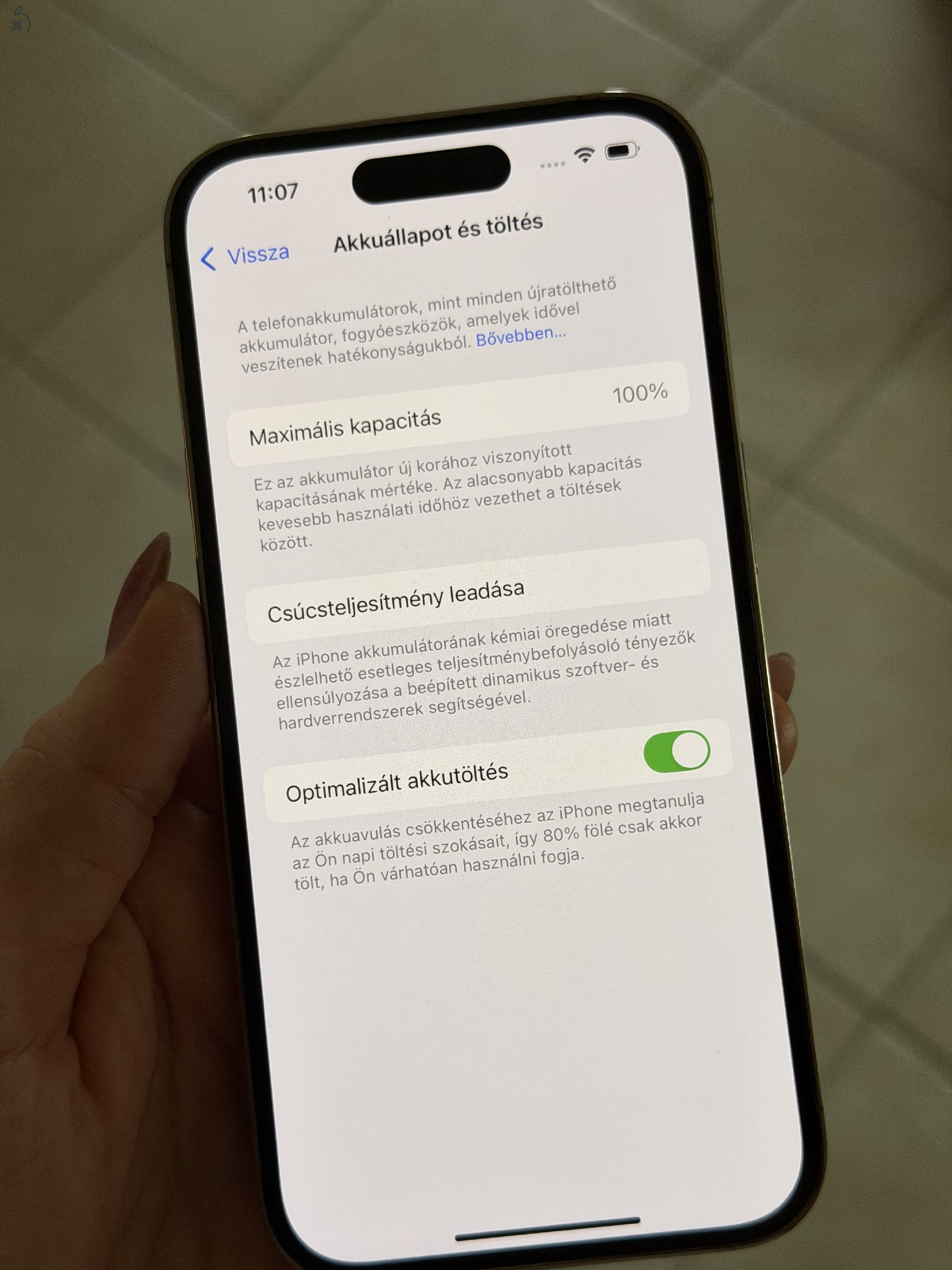 iPhone 14 pro, arany, 128GB