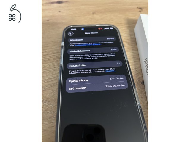 HIBÁTLAN iPhone 16 Pro MAX 256G Natúr TITÁN, 100% akkumulátor, 3 év garancia!
