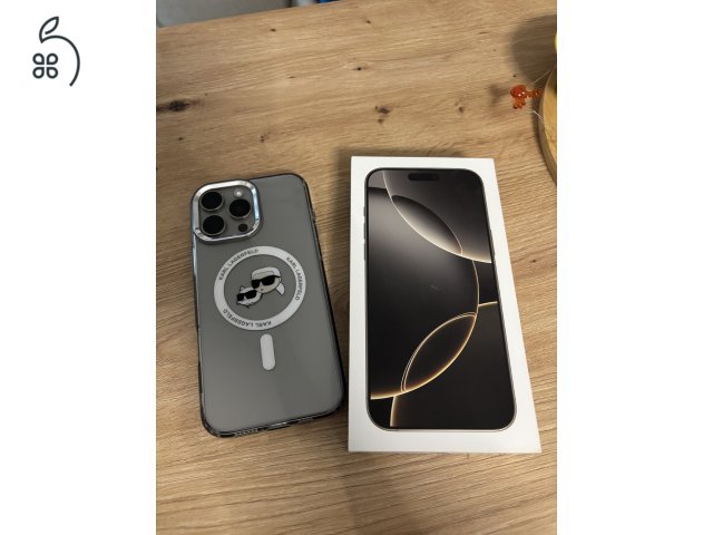 HIBÁTLAN iPhone 16 Pro MAX 256G Natúr TITÁN, 100% akkumulátor, 3 év garancia!