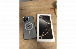 HIBÁTLAN iPhone 16 Pro MAX 256G Natúr TITÁN, 100% akkumulátor, 3 év garancia!
