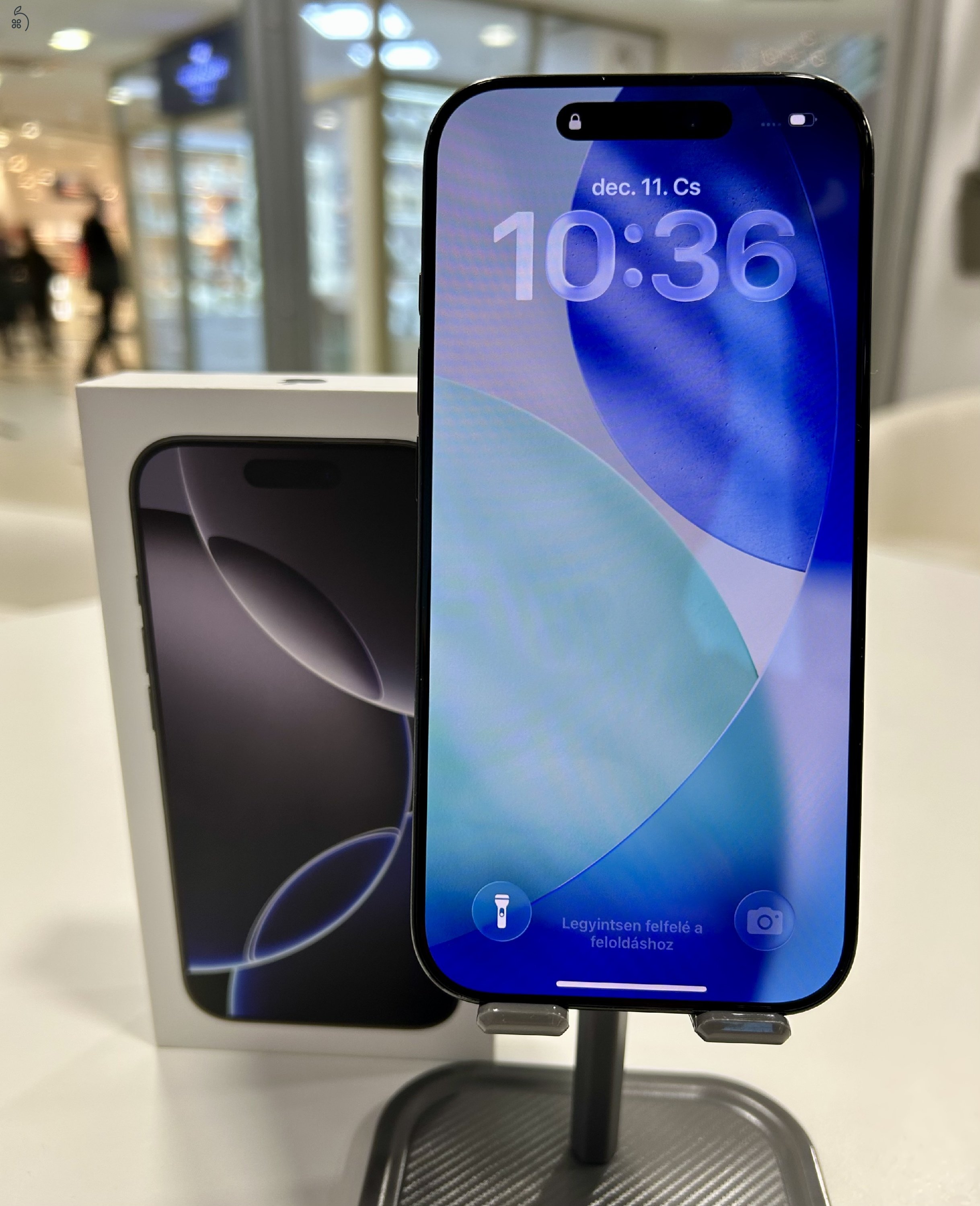 Újszerű iPhone 16 Pro 128GB Fekete 92% Akku Független 3Hó Gar + Beszámítás