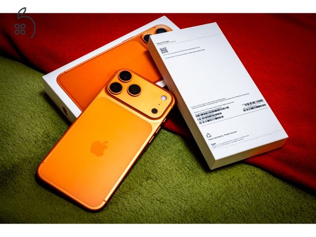 Új aktiválatlan 17 Pro Max E-sim 256GB cosmic orange 