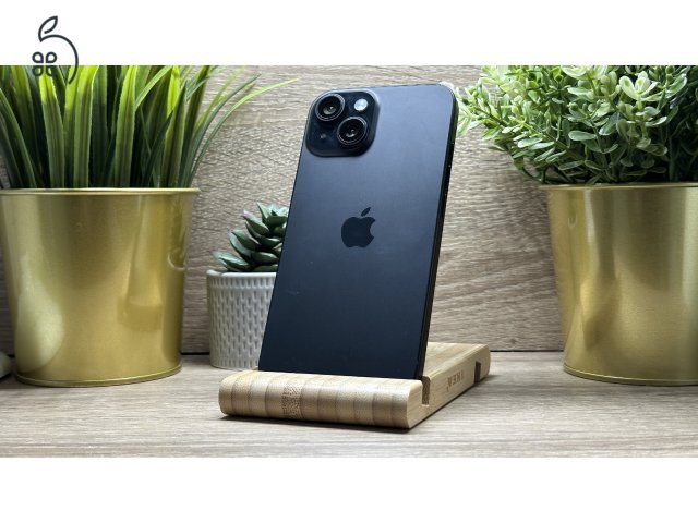 iPhone 15 128GB Fekete, Független - 1 ÉV Garancia, Számla