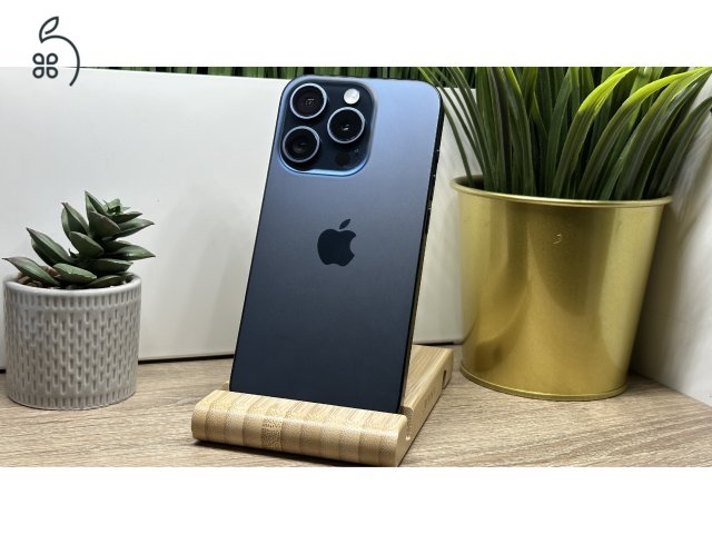  iPhone 15 Pro 256GB Kék, Független - 1 ÉV Garancia, Számla 