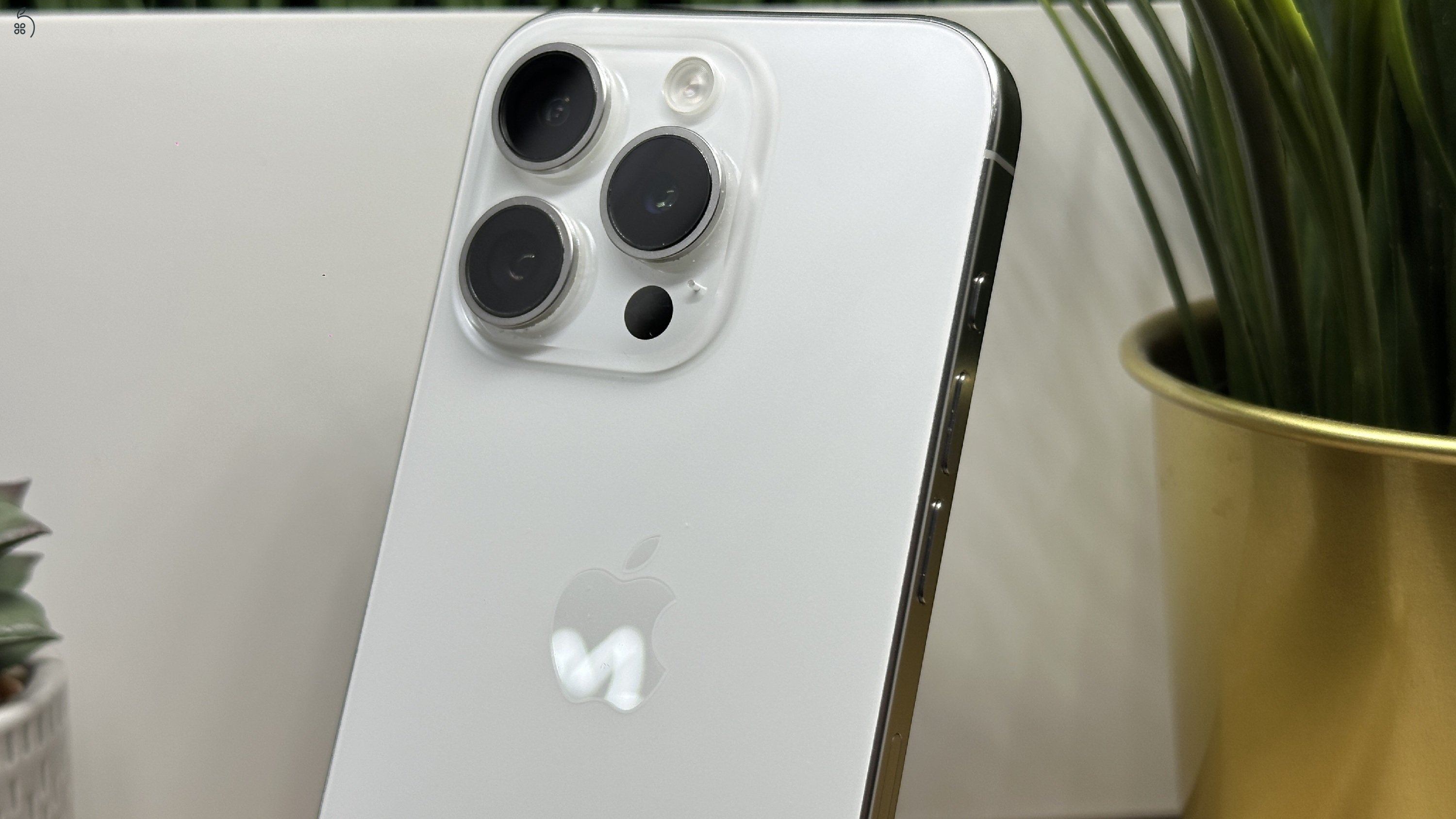  iPhone 15 Pro 256GB Fehér, Független - 1ÉV Garancia, Számla 