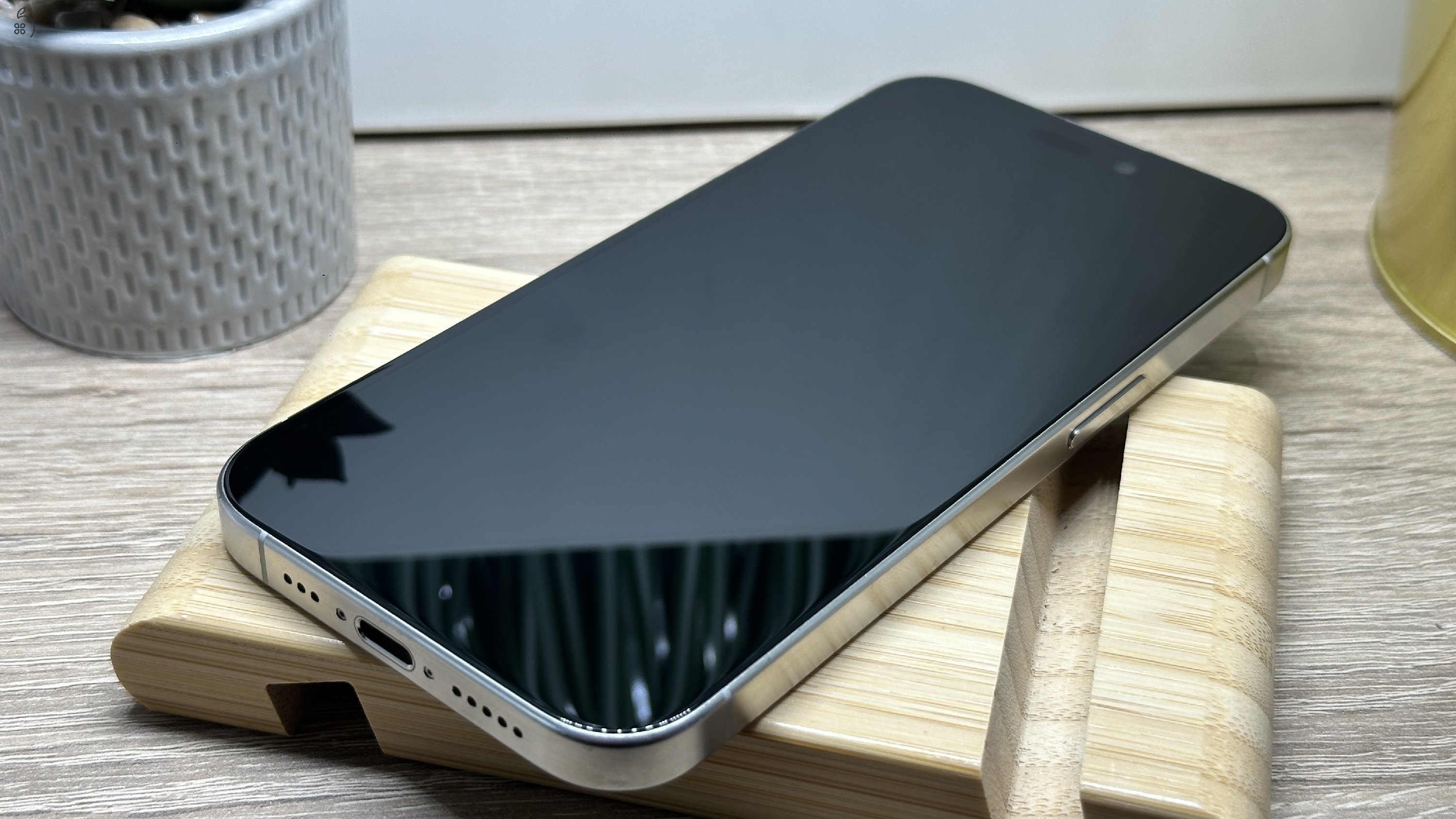  iPhone 15 Pro 256GB Fehér, Független - 1ÉV Garancia, Számla 