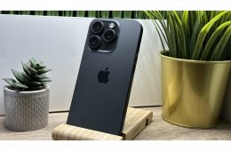  iPhone 15 Pro 256GB Fekete, Független - 1 ÉV Garancia, Számla 