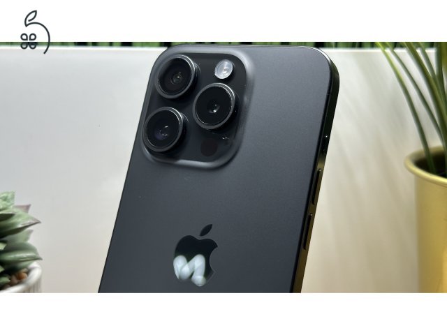  iPhone 15 Pro 256GB Fekete, Független - 1 ÉV Garancia, Számla 