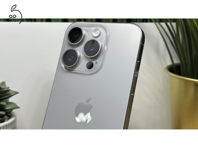 iPhone 15 Pro 256GB Natúr Titán, Független - 1ÉV Garancia, Számla