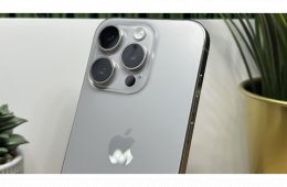 iPhone 15 Pro 256GB Natúr Titán, Független - 1ÉV Garancia, Számla