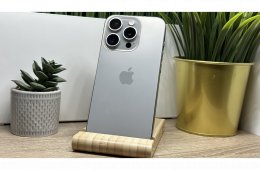 iPhone 15 Pro 256GB Natúr Titán, Független - 1ÉV Garancia, Számla