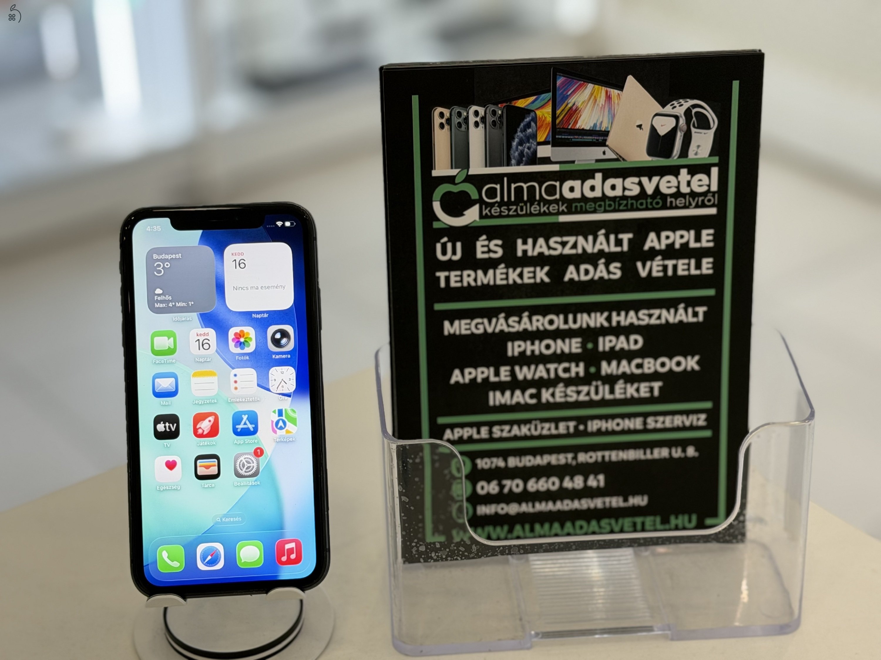 iPhone 11 64GB Független Használt/1-3 hónap gar./Akku 100/z24